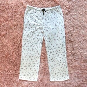 Victoria's Secret Sleep White Champagne Print Pajama Bottoms XL